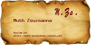 Muth Zsuzsanna névjegykártya